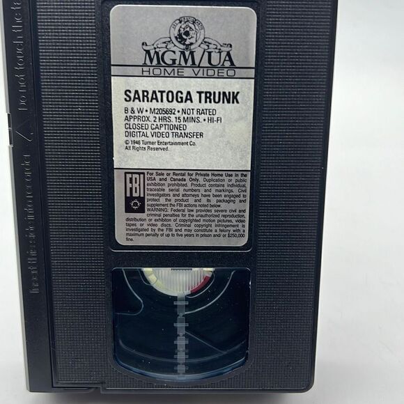Saratoga Trunk VHS (M205692, MGM, 1946/1996) RARE 6038 - Picture 3 of 3